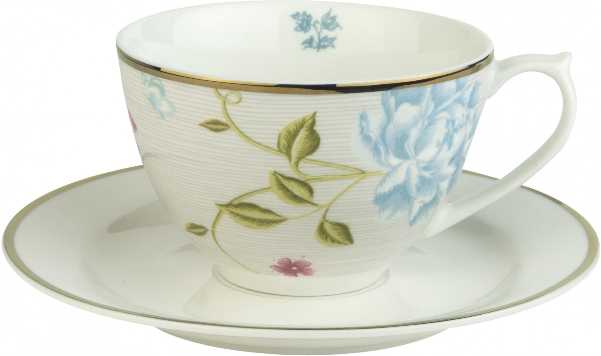 Кофейная пара капучино Laura Ashley Cobblestone Pinstripe, 260мл 181229