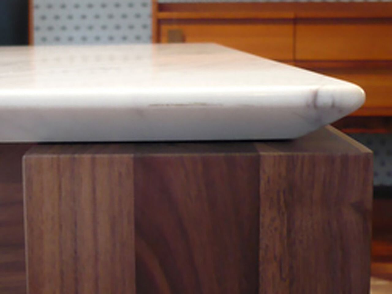 Прямоугольный стол из массива дерева и каррарского мрамора Air Division Tikk ARCH-00088251 - Вид №4