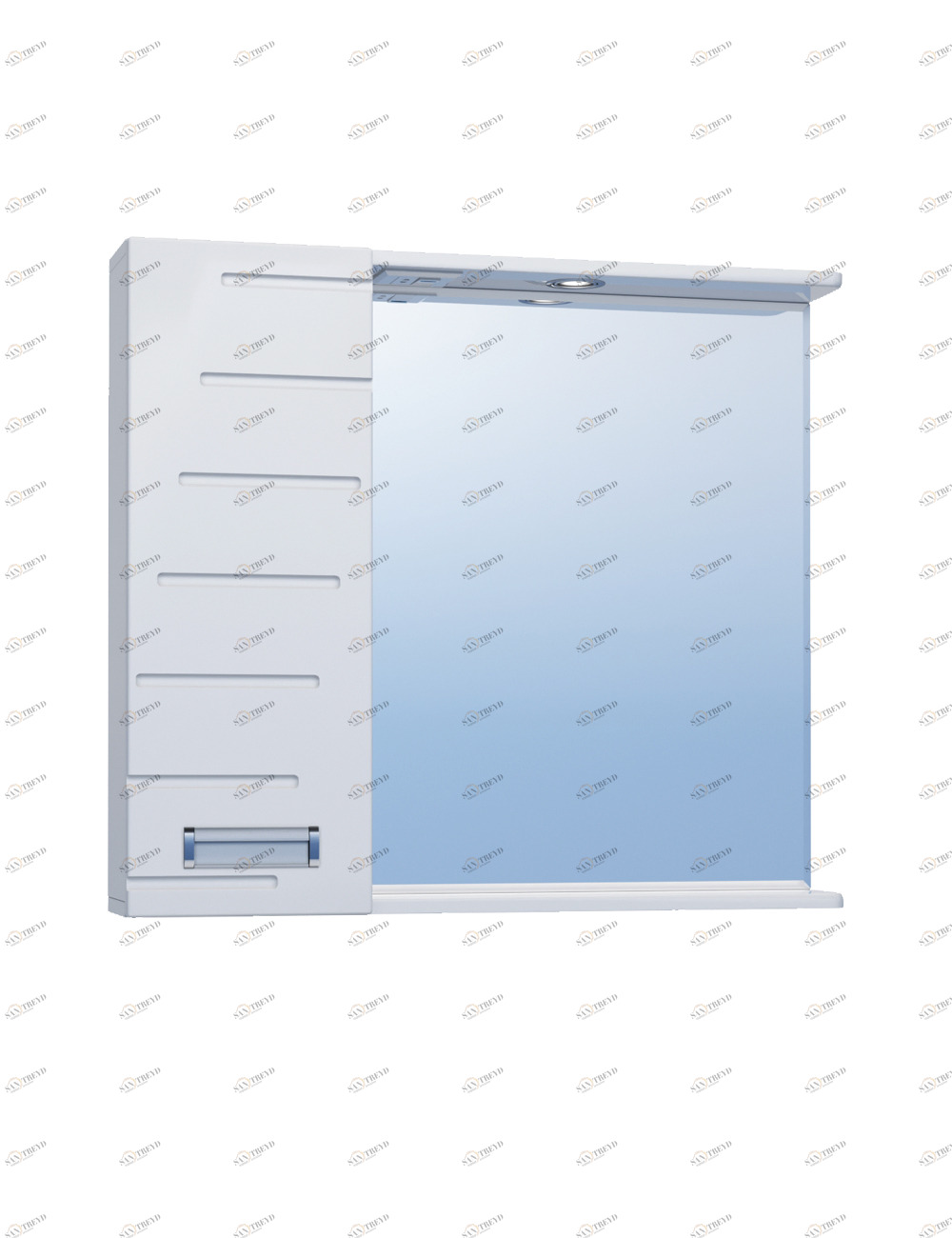 Зеркало Diana 800 левый со спотом800⨉150⨉700 мм белый VIGO sun-id-664533