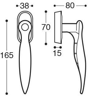 KLEIS Оконная ручка dk из поликарбоната Fedra sun-id-1400975 - Вид №1