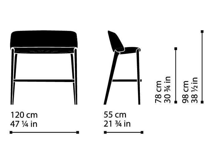 Мягкая скамейка из ткани Very Wood Bellevue ARCH-00029209 - Вид №6