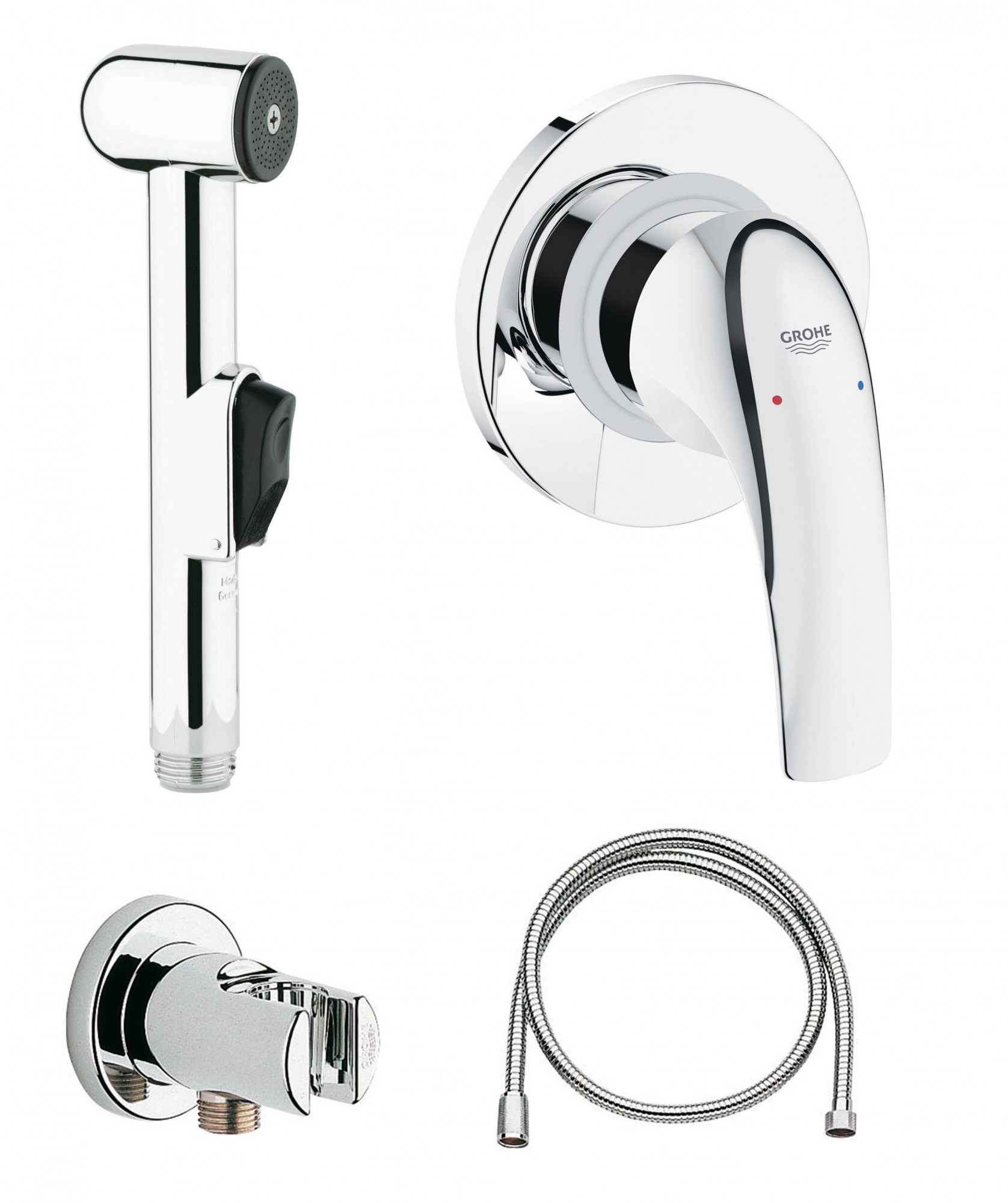 122270 Готовый комплект для гигиенического душа Grohe BauCurve хром