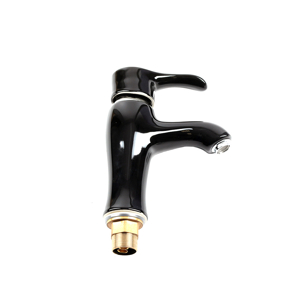 Смеситель д/ум MLN-F-002CBK керамический, однорычажный, черный MELANA  - Вид №2