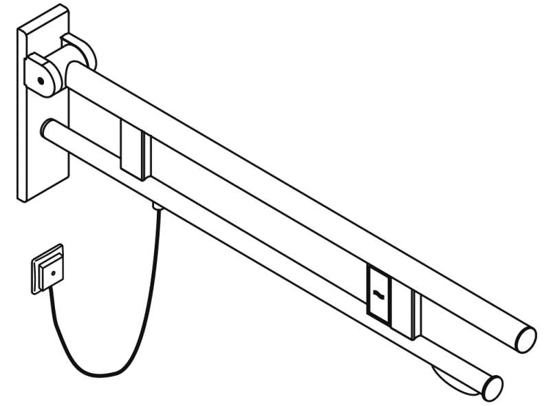900.50.18540 Опорная рейка Duo, исполнение b HEWI Stützen  - Вид №2
