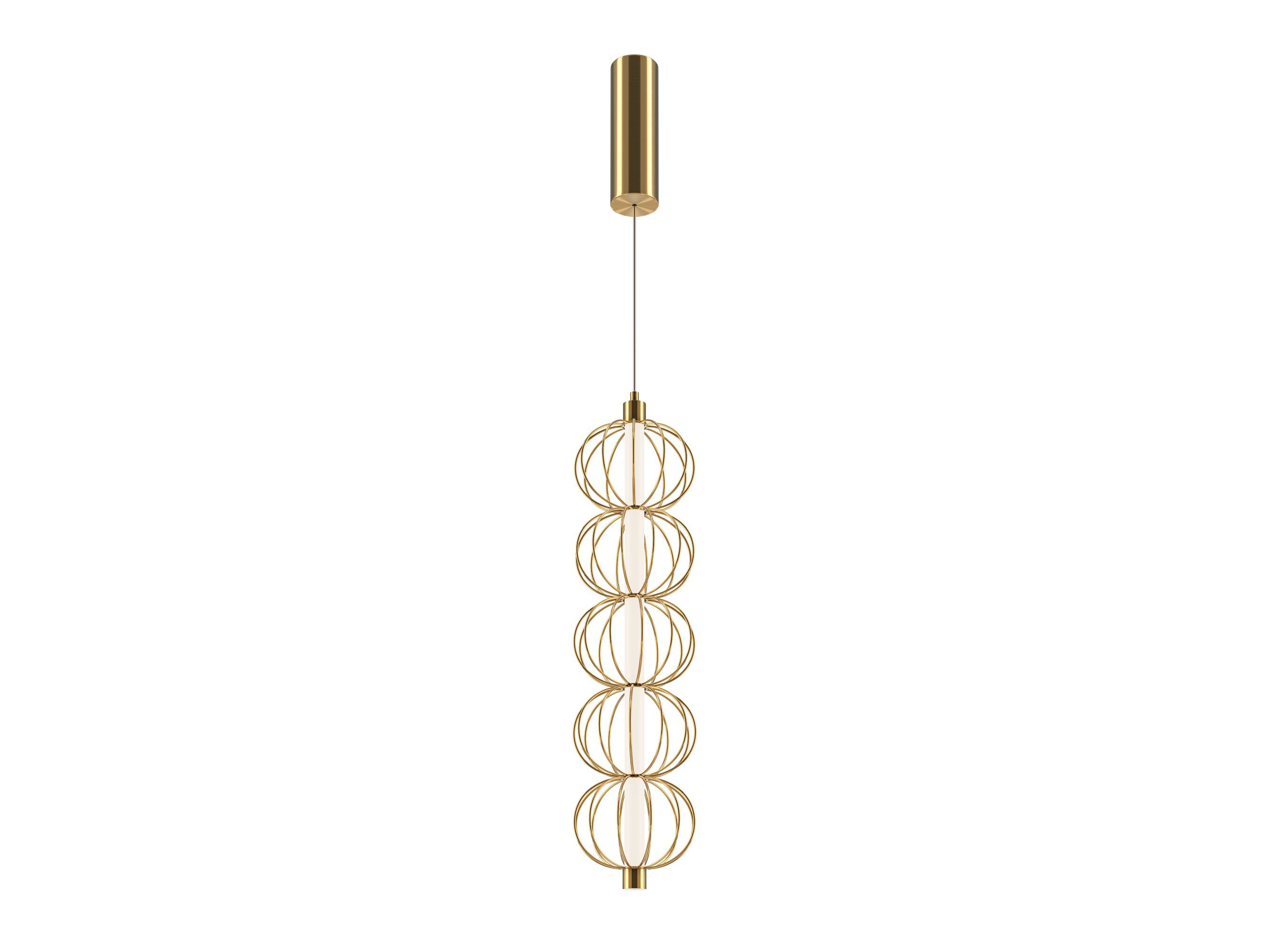 Металлический светодиодный подвесной светильник Maytoni Золотая клетка ARCH-00039642