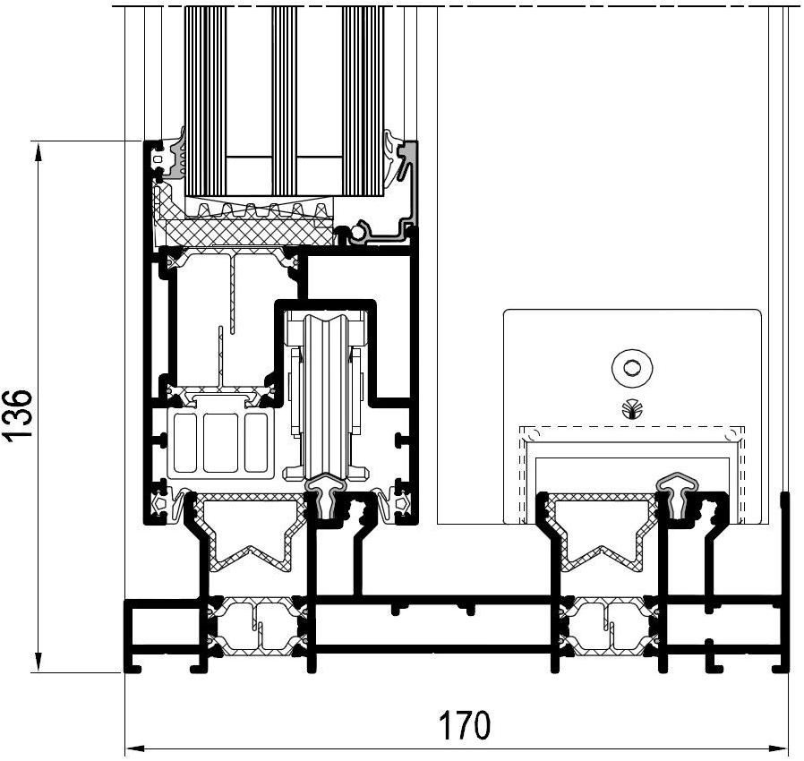 METRA Раздвижная алюминиевая дверь с тройным остеклением sun-id-1386848 - Вид №4
