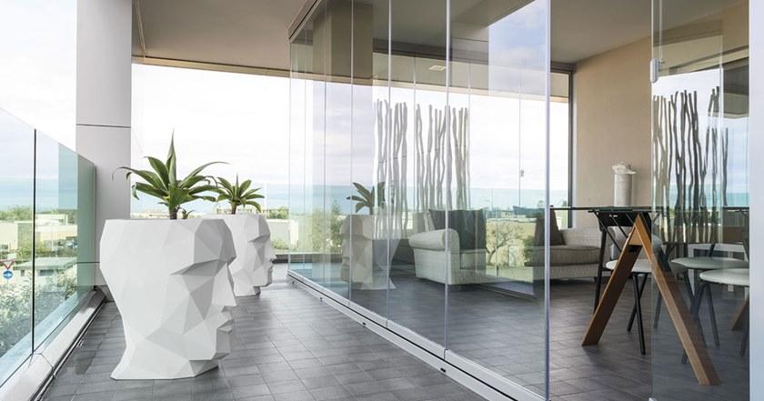 MV Living Складная раздвижная дверь из стекла алюминий Vetrate paravento sun-id-1415319 - Вид №1