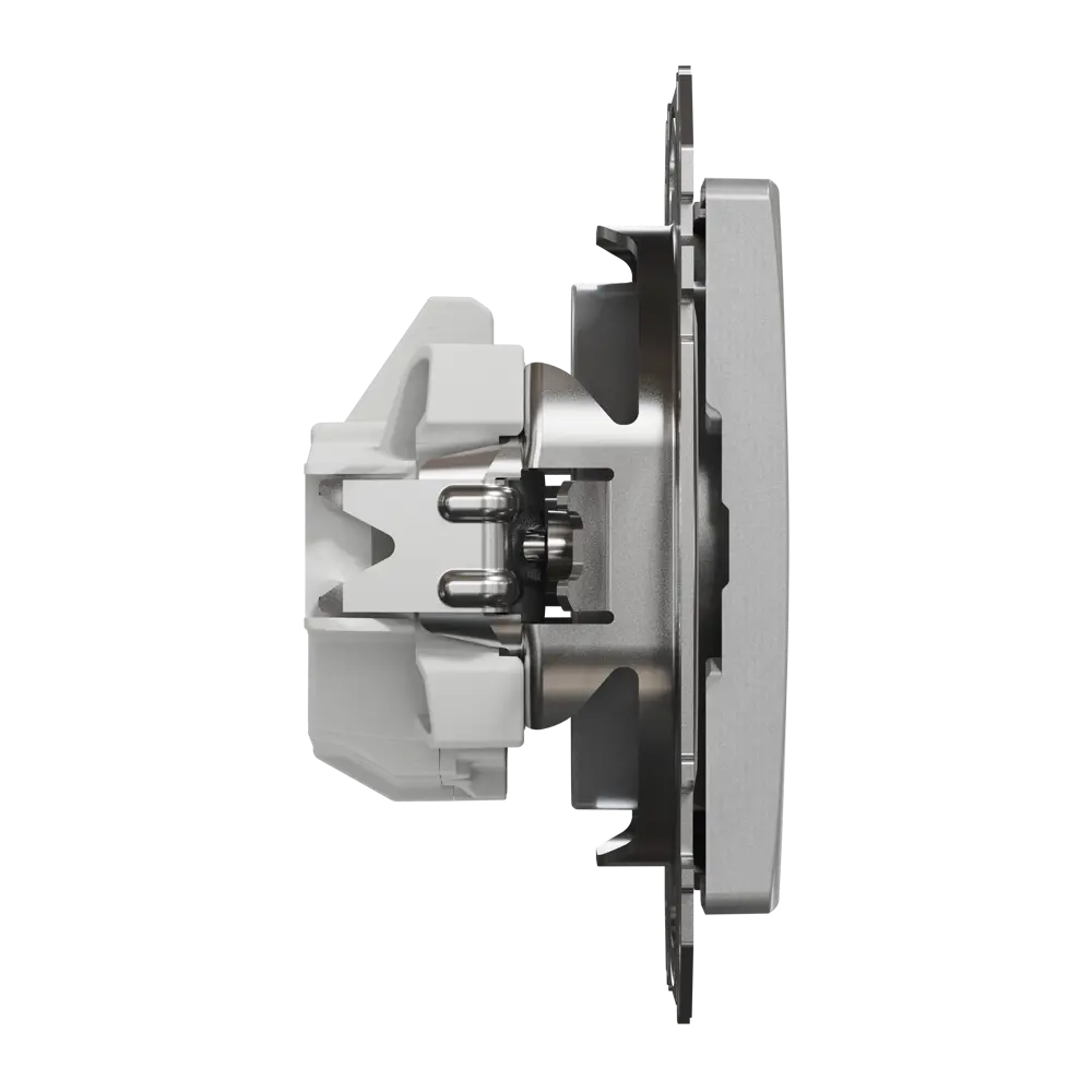 Розетка встраиваемая Systeme Electric Sedna Design без заземления, цвет алюминий 84794306 STLM-2023075 - Вид №3