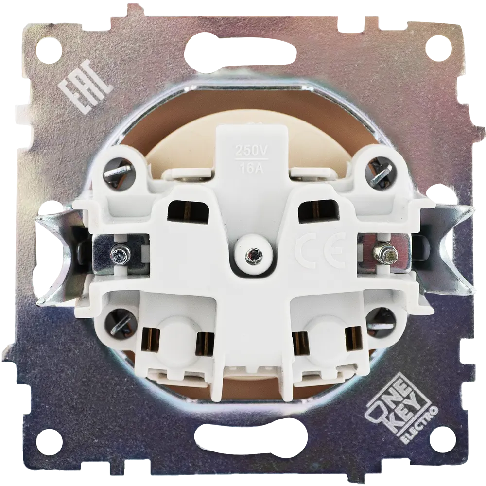 Розетка встраиваемая Onekey Florence без заземления, цвет бежевый ONEKEYELECTRO STLM-2095427 - Вид №3