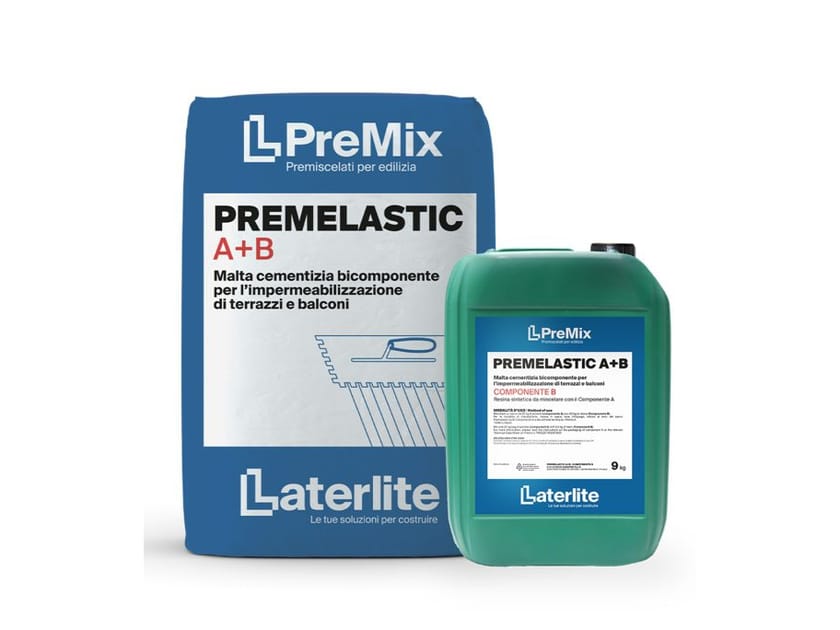 Эластичный двухкомпонентный цементный раствор для гидроизоляции Premix PREMELASTIC A+B ARCH-00139257