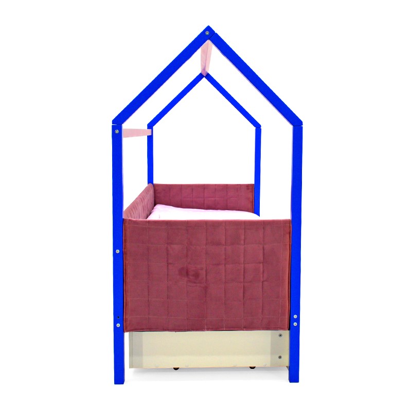 Детская кровать-домик мягкая синяя-лаванда Svogen БЕЛЬМАРКО  00-3873192 Розовый Santreyd  - Вид №9