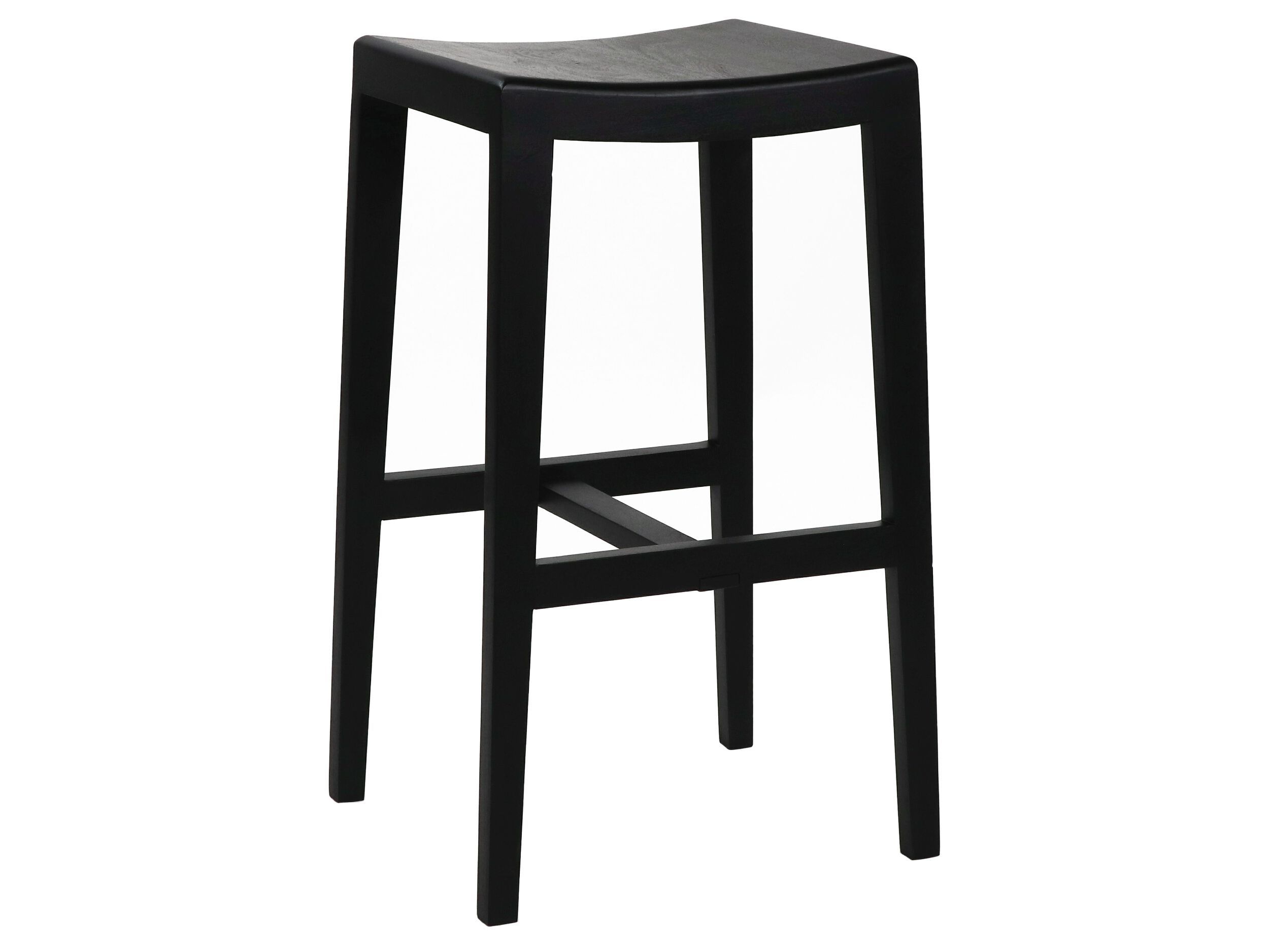 Высокий барный стул из манго с подставкой для ног POMAX KENT ARCH-00101714