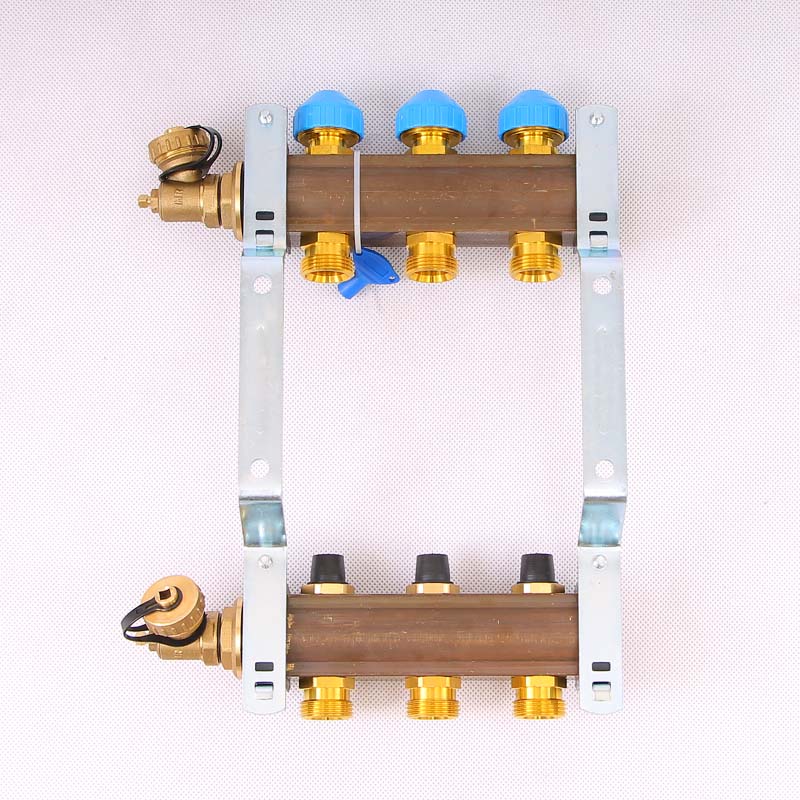 Коллекторная группа HKV с регулировочными и термостатическими вентилями WATTS Ind 1"x3/4"ЕК 3 выхода 10004174 - Вид №3