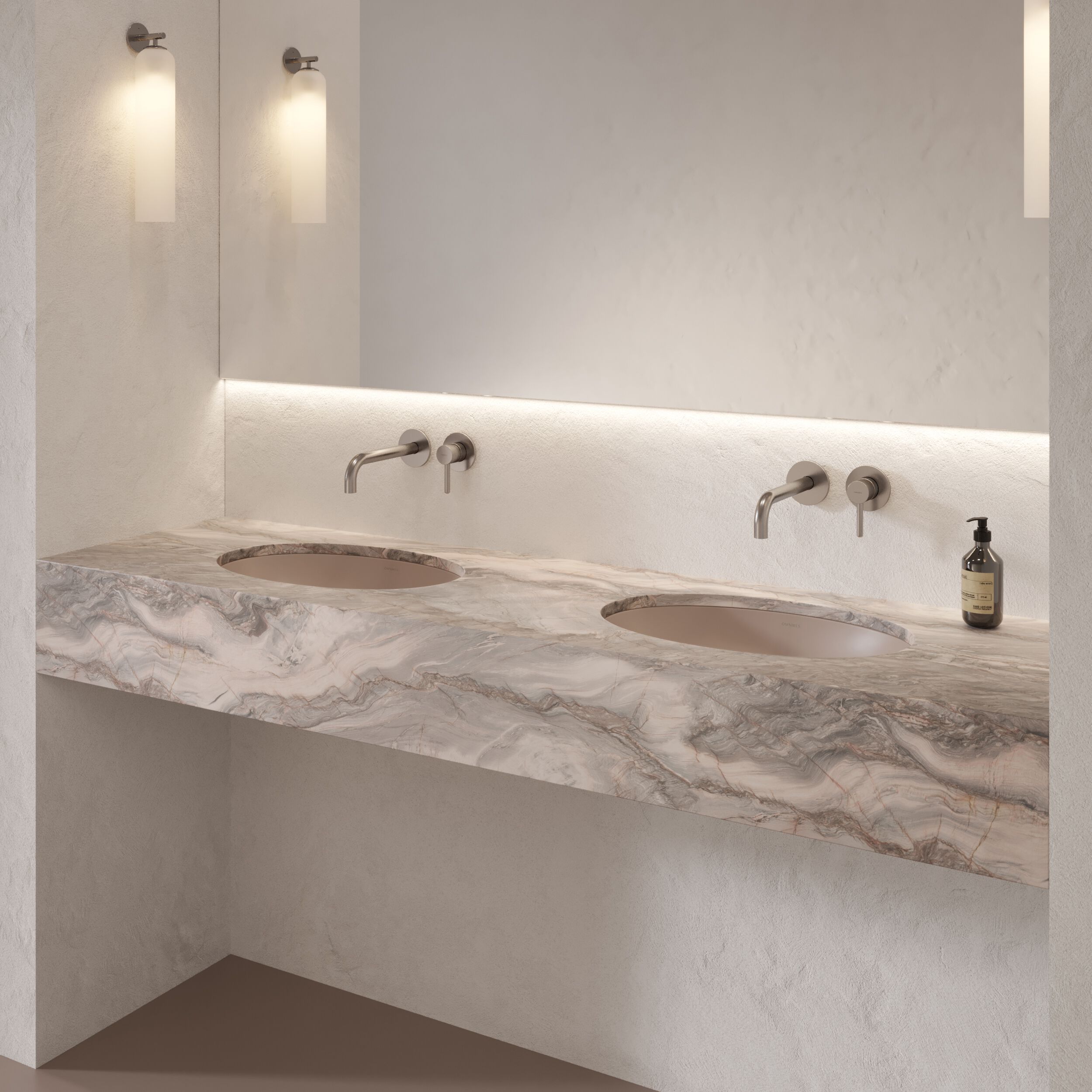 Встраиваемый умывальник из Овального композитного материала OMNIRES SHELL M+ SHELLUP ARCH-00143000 - Вид №43