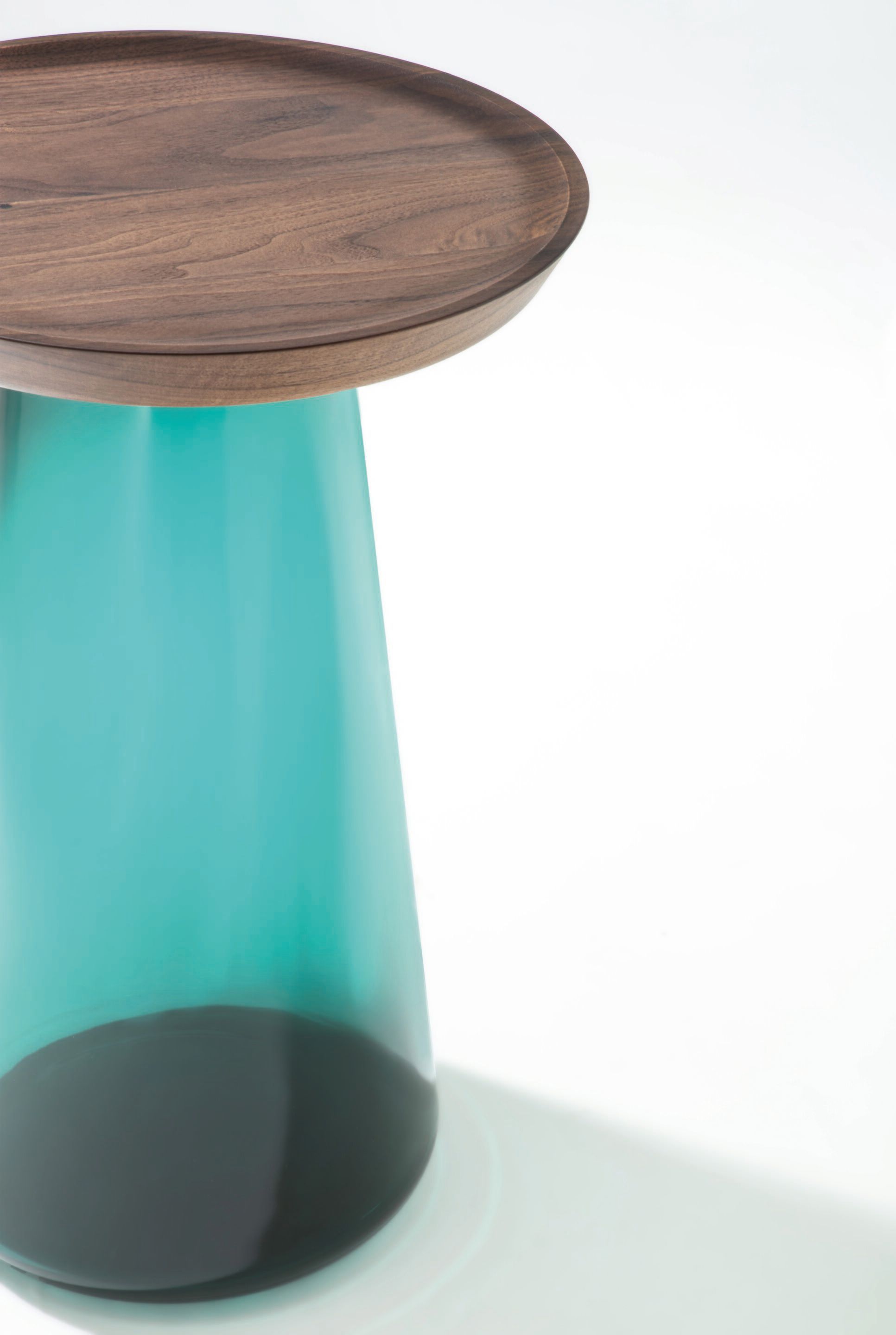Круглый журнальный столик из дутого стекла и ореха Porada двадцать четыре ARCH-00134156 - Вид №4