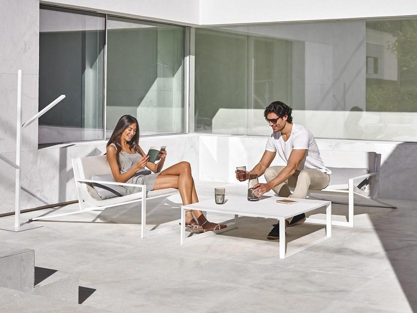 GANDIABLASCO Стол с квадратными салазками из термолакированного алюминия Blau sun-id-1396954 - Вид №4