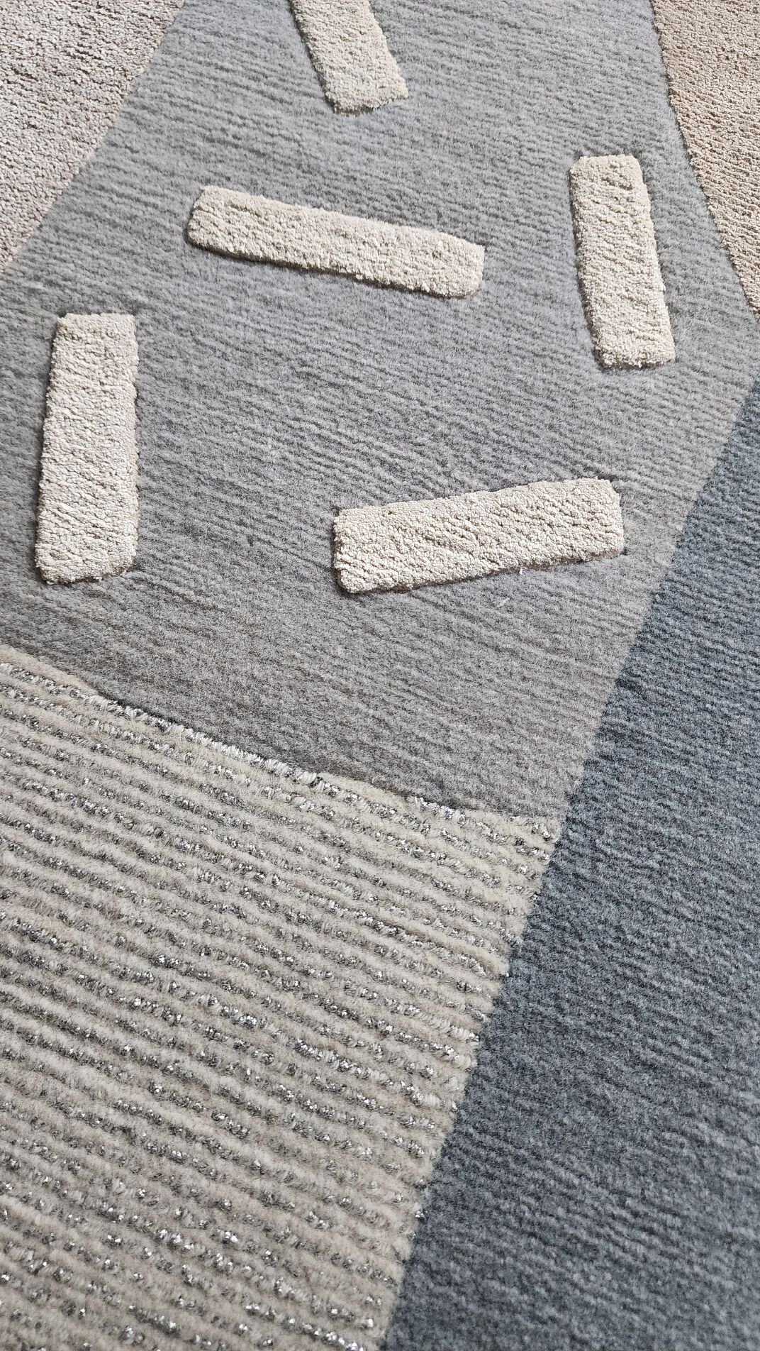 Прямоугольный ковер ручной работы из шерсти и шелка Tapis Rouge абстракция ARCH-00033145 - Вид №1