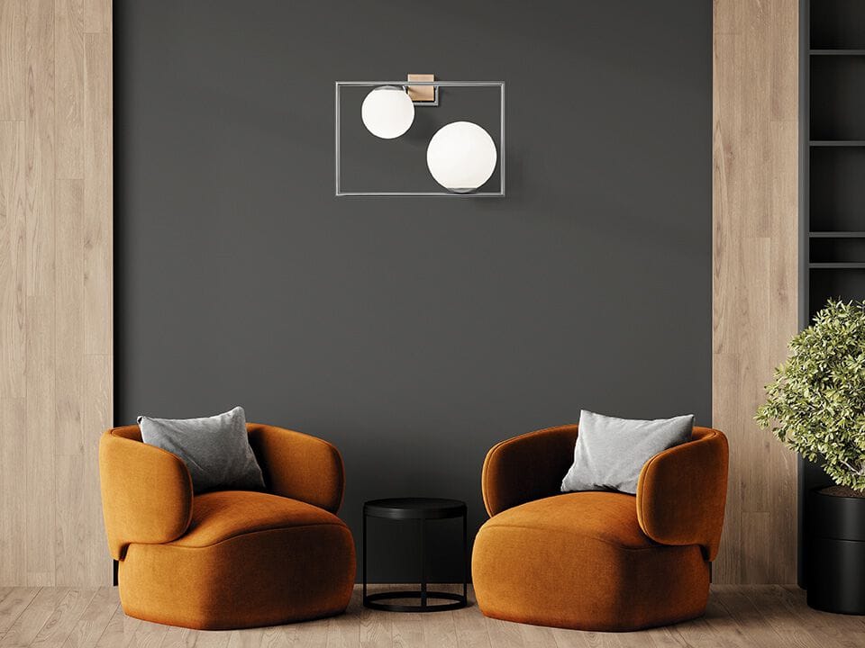 Стальной и стеклянный настенный светильник Miloox Buble ARCH-00019653