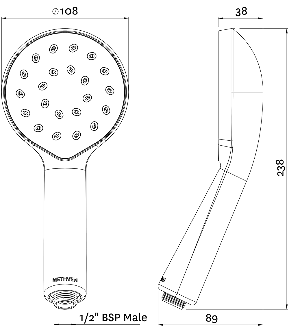 KRHSCPGR Телефонная трубка Kiri MKII Satinjet Methven  - Вид №1