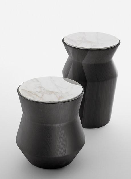 Gallotti&Radice Круглый лакированный журнальный столик из массива дерева sun-id-1513449 - Вид №1