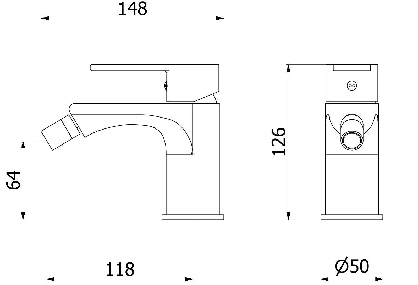 Смеситель для биде с автоматическим сливом IB WhyNot? ARCH-00091193 - Вид №2