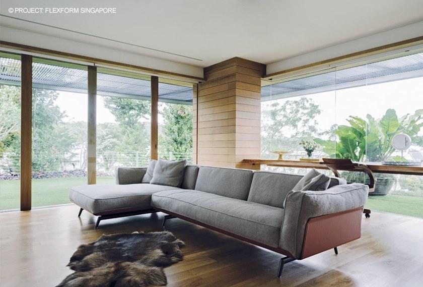 Flexform Модульный тканевый диван с шезлонгом Este sun-id-1502471 - Вид №3