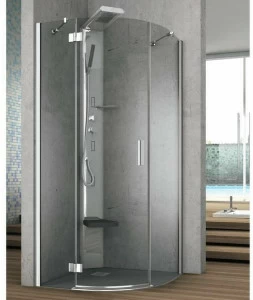 Gruppo Geromin Изогнутая угловая душевая кабина с одной распашной дверцей Flow