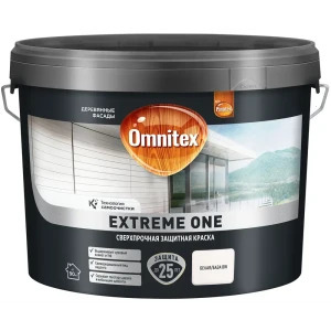Фасадная краска Omnitex Extreme One полуматовая цвет белый база BW 9 л 89438510 STLM-2070037