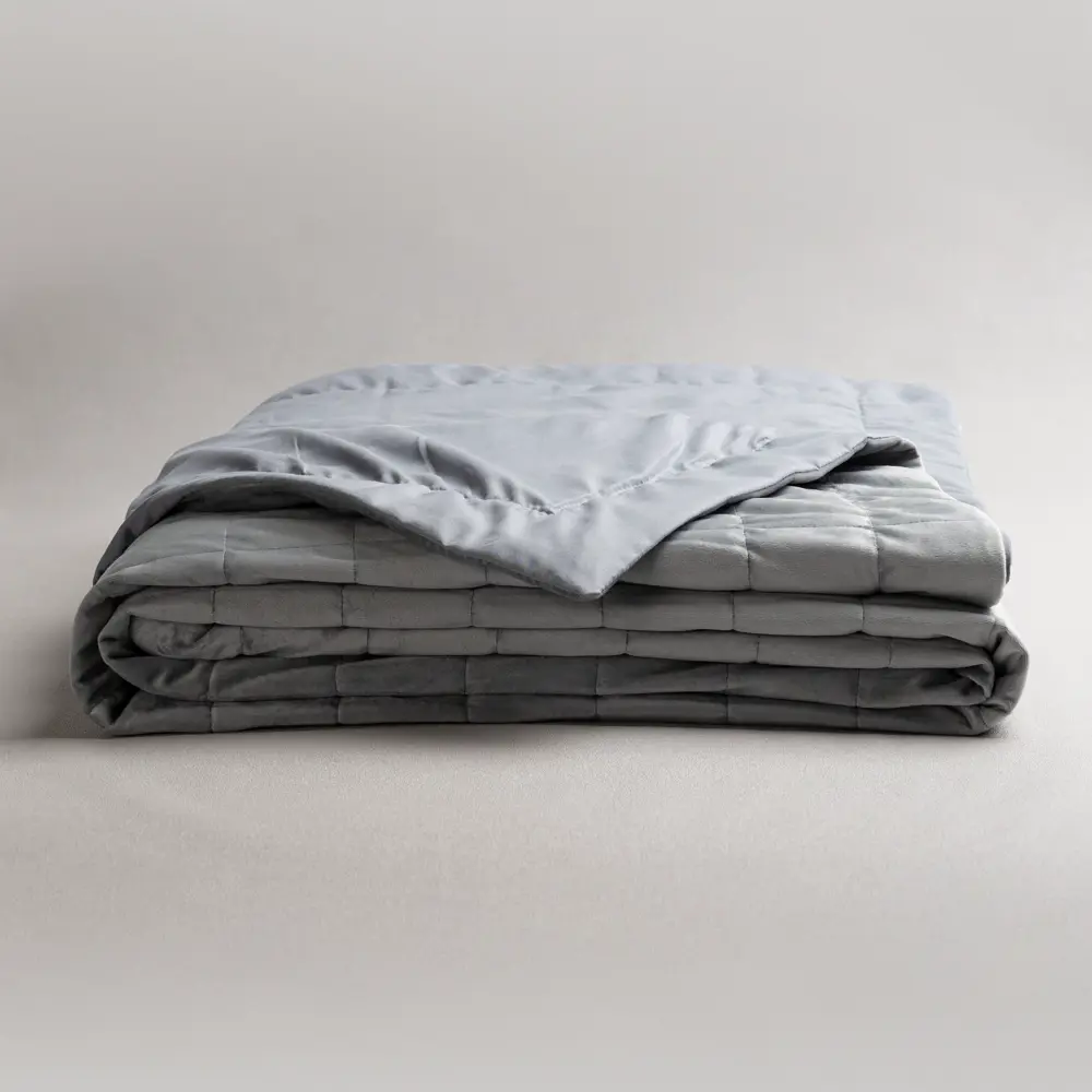 INSPIRE Покрывало Etna велюровое серое 240×220 см 89334841 STLM-1565904 - Вид №5