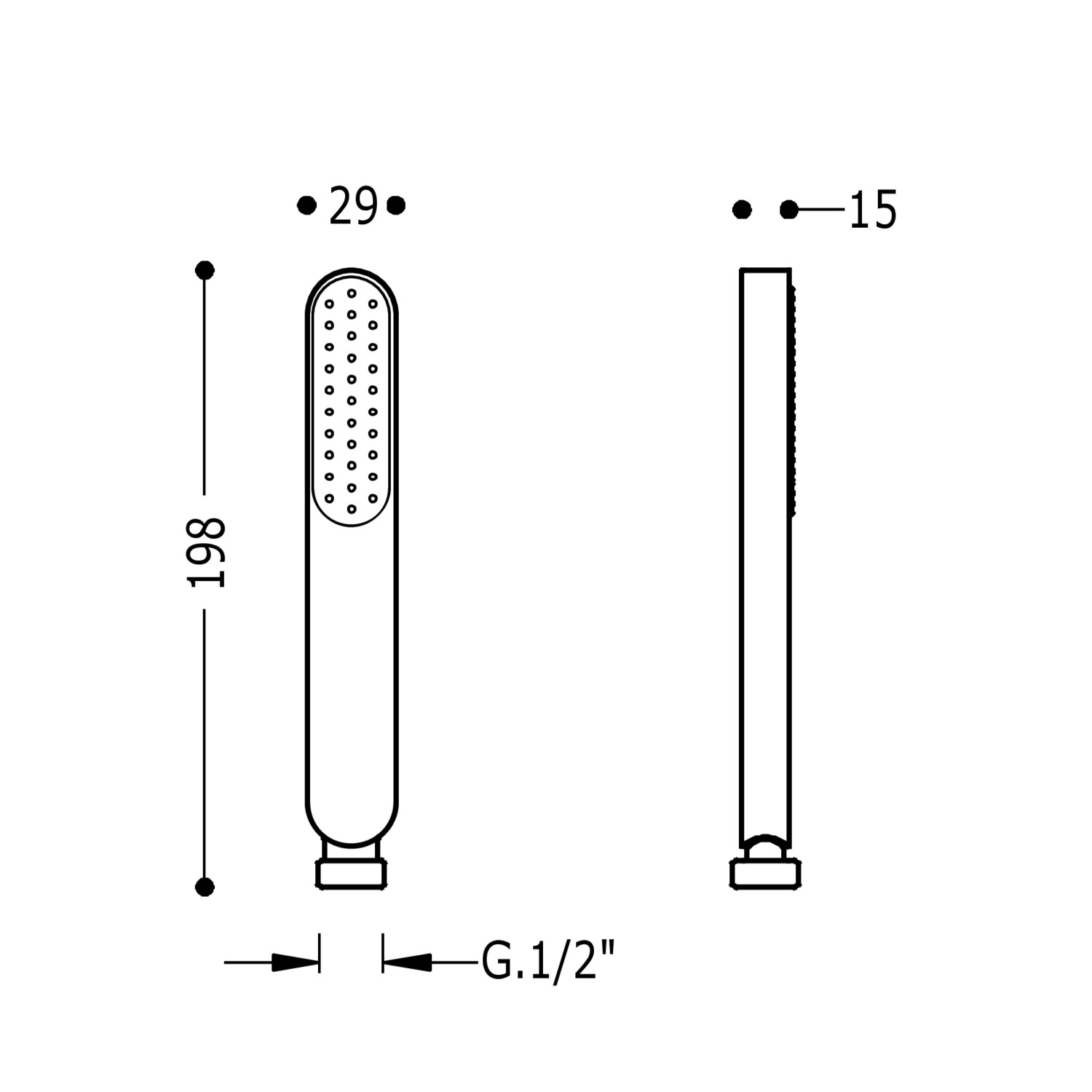 Ручной душ Овальный-03463901OM TRES Showers - Вид №1