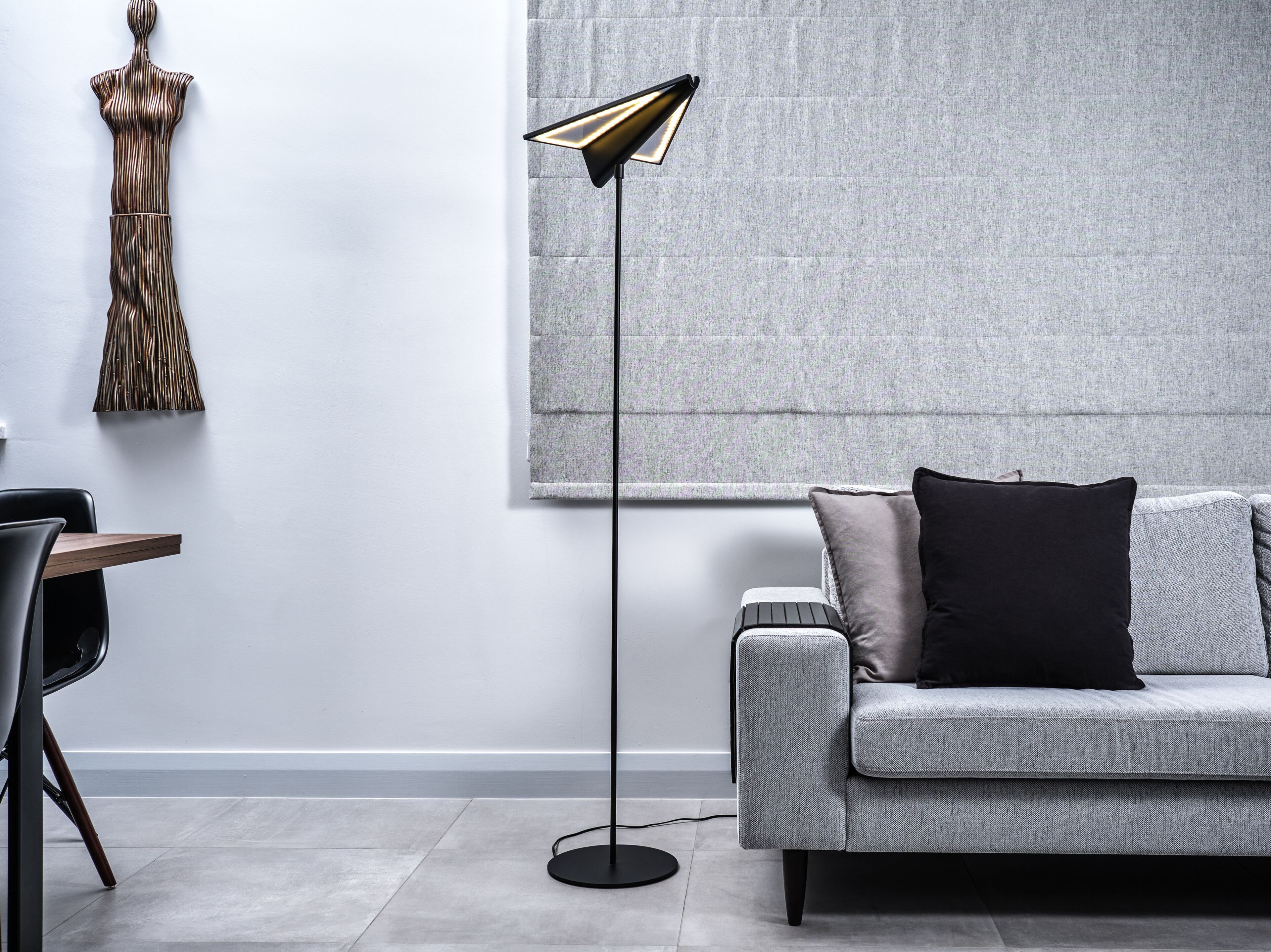 Стальная светодиодная напольная лампа LO Contemporary SAITA ARCH-00116388