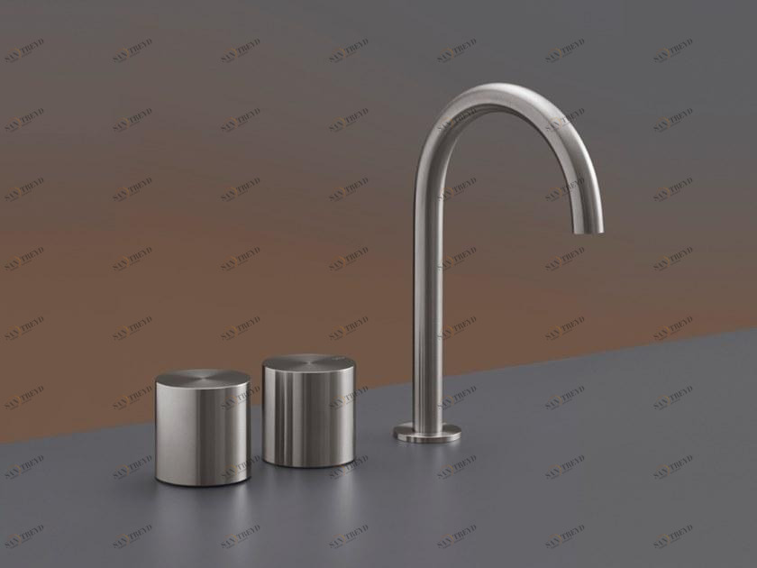 Ceadesign Смеситель для умывальника из нержавеющей стали с 3 отверстиями и регулируемым изливом Opus Ops 13