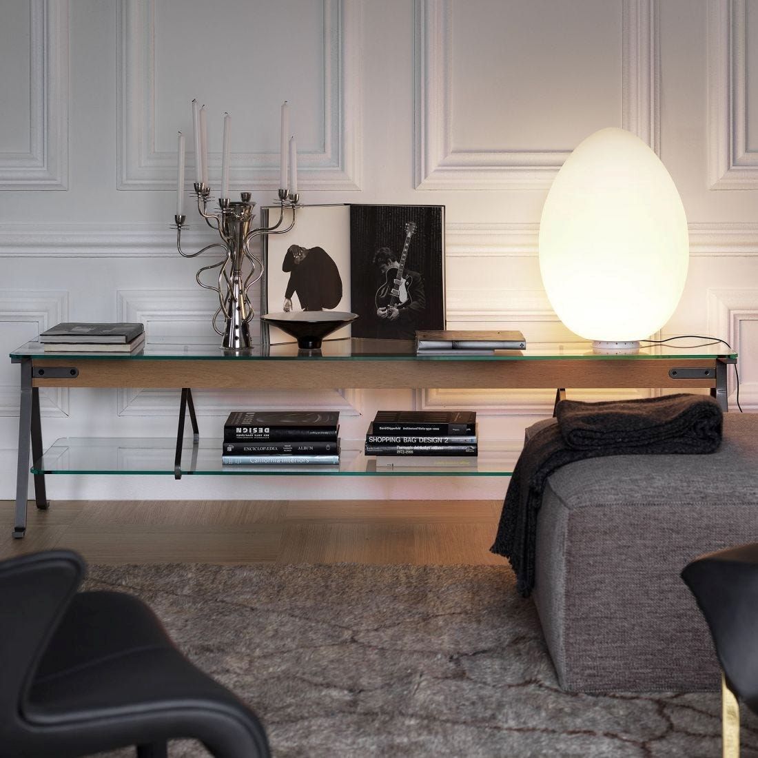 Настольная лампа из дутого стекла FontanaArte яйцо ARCH-00033255 - Вид №6