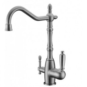 Zorg ZR 312 YF-33 Nickel Смеситель для кухни Zorg 355х230 мм