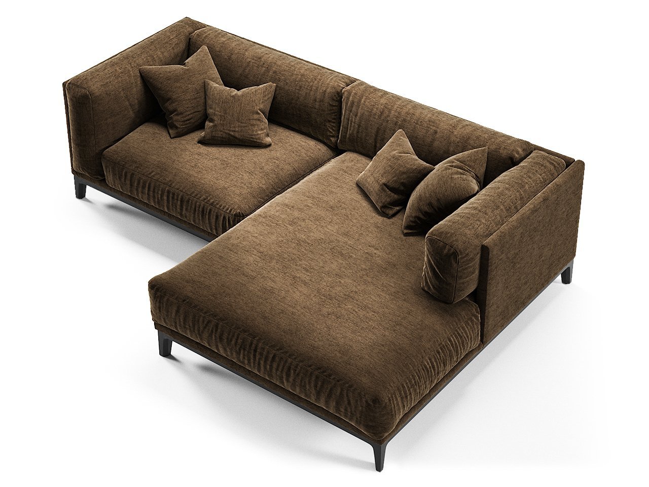 Диван Case угловой темно-коричневый THE IDEA ДИЗАЙНЕРСКИЕ 210552 Коричневый  - Вид №2