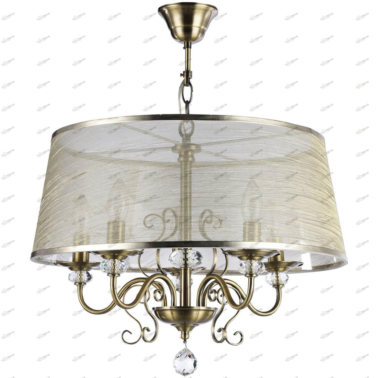 Подвесная люстра Freya Driana FR2405-PL-05C-BZ FREYA DRIANA 186113 Бежевый 