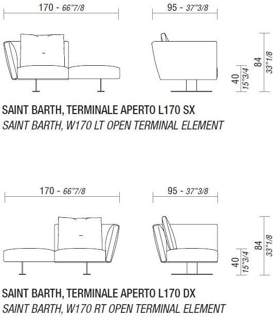 ESTEL GROUP Модульный диван со съемным чехлом из ткани Saint barth sun-id-1511552 - Вид №6
