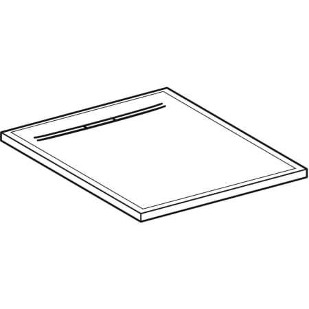 550.290.00.2 Квадратный душевой поддон Geberit Sestra Geberit  - Вид №1