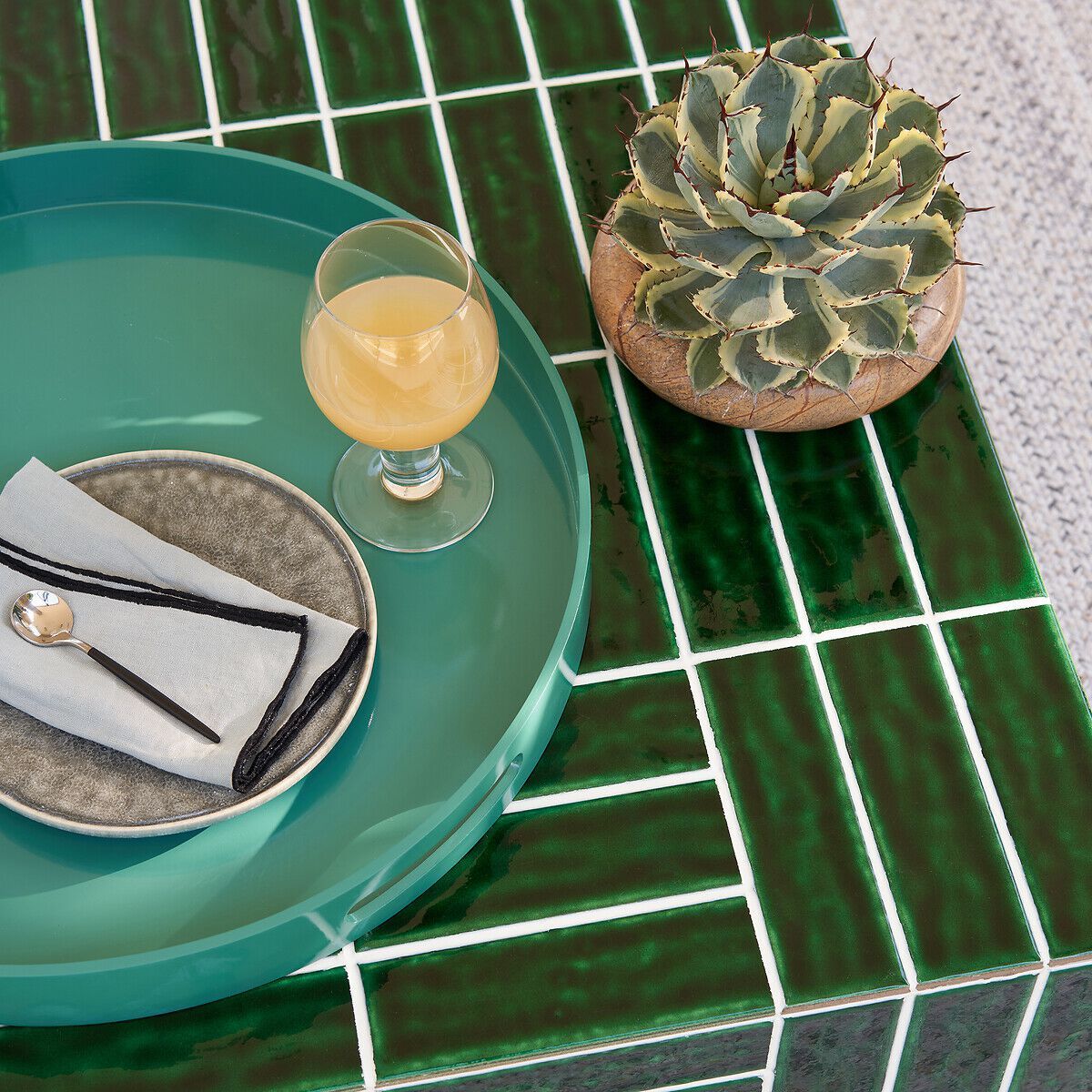 Керамический квадратный садовый журнальный столик AMPM DENDI ARCH-00032813 - Вид №4