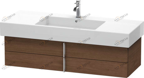 VE621501313 Тумбочка подвесная Vero #VE6215 1200 x 446 мм Американский орех, натуральный шпон Duravit
