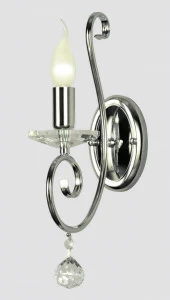 Настенный светильник бра Caretaker 1028-1W SUPERNW СВЕЧА 078054 Прозрачный;серебро