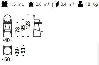 Moroso Высокий табурет с подлокотниками Double zero sun-id-1465496 - Вид №5