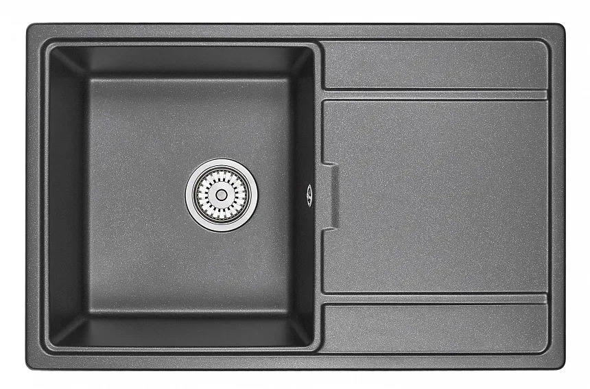 7804, ЧЁРНЫЙ, кухонная мойка, кварц GRANULA 7804-ST195 - Вид №1