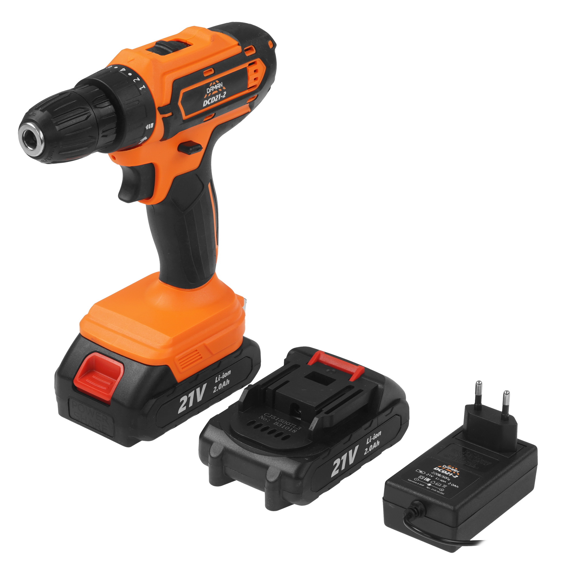 Дрель-шуруповерт DAMAN DCD21-2 9230669 BRAIT STDN-0138284