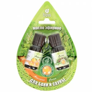 Банные штучки Набор масел из 2-х флаконов (Апельсин+сосна)