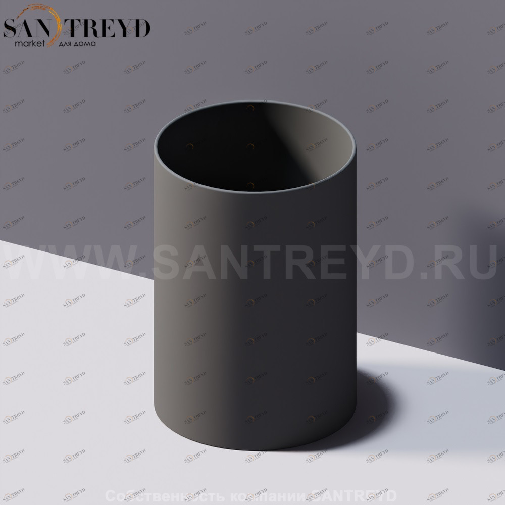 Agape GEMMA Контейнер 9 см серый ACOM254LG