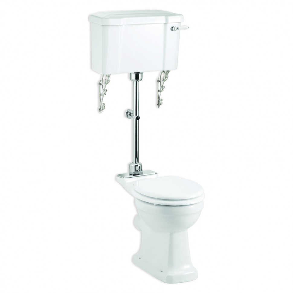 C1, T33 CHR, P12 Компакт унитаз с бачком Белый Burlington REGAL Англия - Вид №1