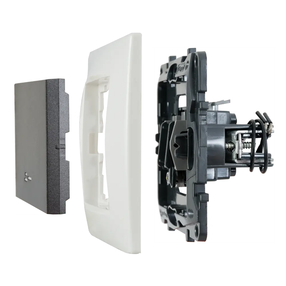 Выключатель одноклавишный с подсветкой/индикацией - Legrand Structura - 10А 250В безвинтовые зажимы - магнезиум 82064641 STLM-2082306 - Вид №5