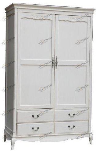 Шкаф двухдверный белый с ящиками Mobilier de Maison ДОМАШНЯЯ ОБСТАНОВКА MOBILIER DE MAISON 017212 Белый Santreyd 