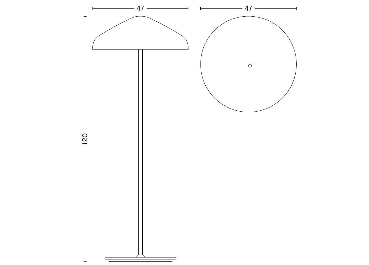 Стальная светодиодная напольная лампа Hay ПАО ARCH-00068733 - Вид №10